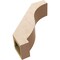Ekena Millwork 5-inch W x 16-inch D x 16-inch H Baker Rough Cedar Woodgrain TimberThane Knee Brace, Primed BRCUR05X16X16BKRRCPR - alternate 3